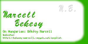 marcell bekesy business card