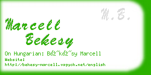 marcell bekesy business card